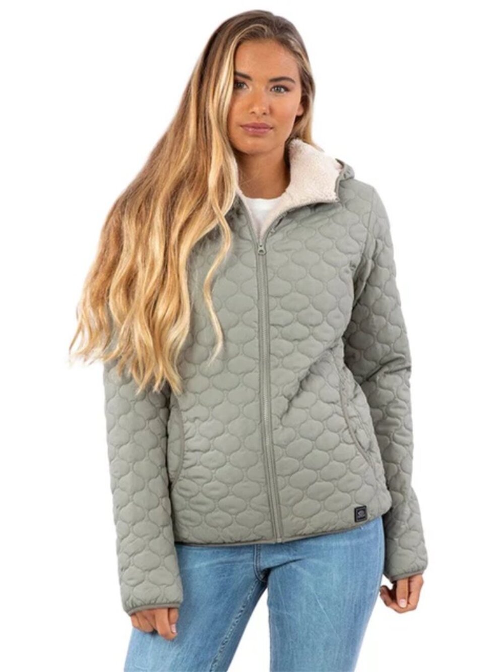 Rip Curl Series Anoeta Classic Quilted Hooded Jacket NWOT